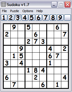 Sudoku Puzzle Generator screenshot showing Classic sudoku