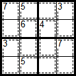 Sample 4x4 Killer Sudoku puzzle