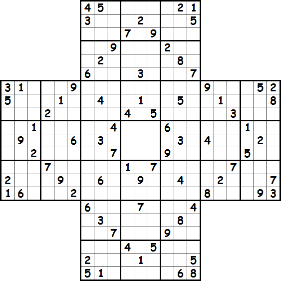 Killer Samurai Sudoku