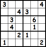 Sample 6x6 Sudoku puzzle