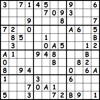 Sample 12x12 Sudoku puzzle