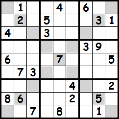 Sample 9x9 Sudoku X puzzle